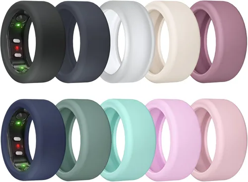 Miniatura 13 de Paquete de 10 fundas de anillo para RingConn Gen 3/Gen 2/Gen 1, protector de anillo de silicona elástica para RingConn Gen 2, accesorios