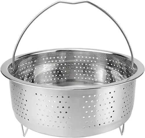 Miniatura 8 de Olla de vapor de acero inoxidable de 7.8 pulgadas de rejilla de cocción redonda para cocina, cesta de vapor para cocina, bollo de albóndigas Dim Sum