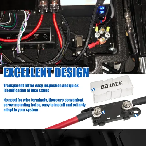 Miniatura 5 de BOJACK Soporte de fusible ANL con fusible de 100 amperios para sistema de audio y video del coche