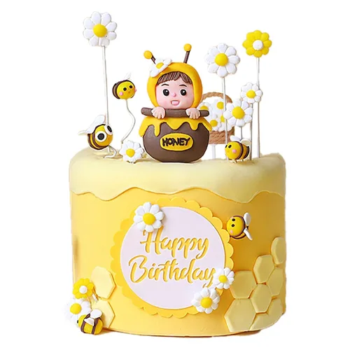 Miniatura 14 de Gyufise 24 adornos para cupcakes de abejorros de abejorro, pequeñas figuritas de abeja, selecciones de cupcakes Oh Babee, decoraciones para pasteles