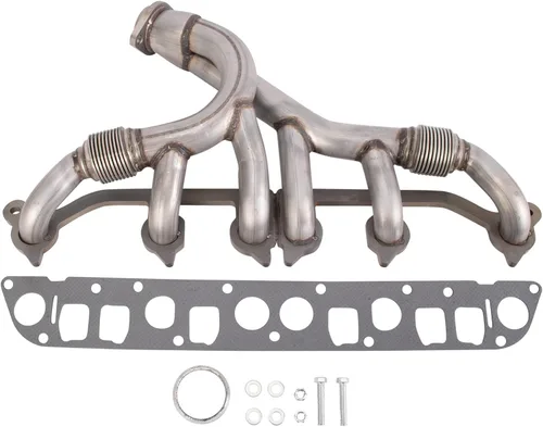 Miniatura 3 de TRQ Colector de escape compatible con Jeep Grand Cherokee Comanche Wrangler 4.0L