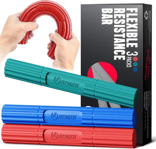 Miniatura 9 de FitBeast Barra de terapia flexible, barra de terapia de codo de tenista, ideal para aliviar el dolor de tendinitis y mejorar la fuerza de agarre
