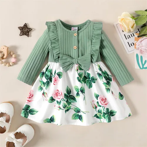 Miniatura 6 de PATPAT Baby Girl Dress Infant Girls Long Sleeve Baby Fall Winter Dress