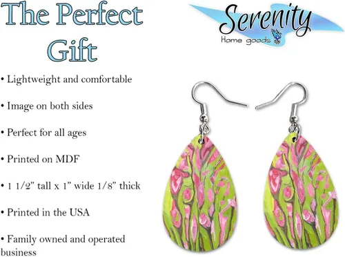 Miniatura 48 de Maureen Claffy Artist Collection Compassion Teardrop Dangle Earrings Set Cute Girls Womens Jewelry Earings Holiday Gifts Summer Decorations