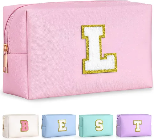 Miniatura 148 de TOPEAST - Bolso de maquillaje para mujer, G Blanco nacarado-rosa