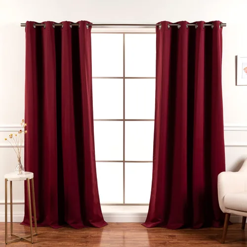 Miniatura 41 de Best Home Fashion Cortinas Opacas 2 Paneles - Tratamiento de Ventana con Aislamiento Térmico Premium Cortinas Opacas para Dormitorio - Parte Castaño