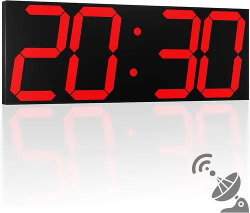 Miniatura 9 de CHKOSDA Reloj de pared digital automático de 18.7 pulgadas, reloj de pared LED con pantalla grande, reloj multifunción con alarma y temporizador