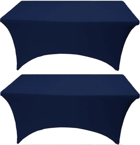 Miniatura 11 de Banquet Tables Pro Mantel rectangular plegable de elastano de 6 pies de largo, elástico, ajustado, para mesas de patio plegables de 30 pulgadas