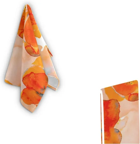 Miniatura 8 de ALAZA Juego de 2 toallas de mano con diseño de flor naranja y amapola de maíz, toallas de baño de algodón, juego de decoración para niños, 28 x 14.4