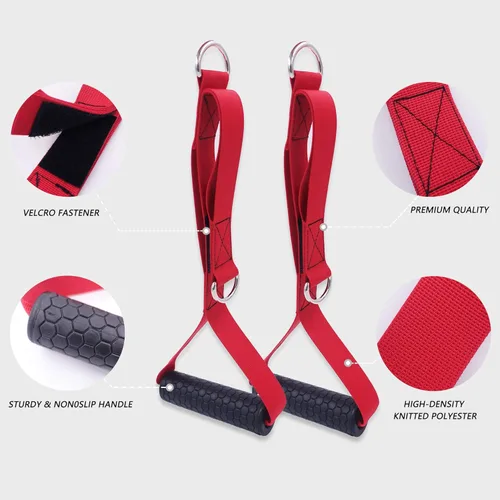 Miniatura 2 de J Bryant Fitness Multifunción 4 en 1 Mango de agarre Tríceps Cuerda Bandas de resistencia Mango Cable Accesorios de máquina para gimnasio LAT