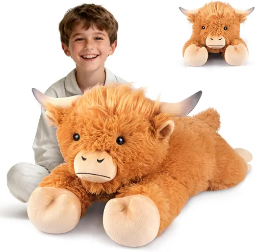 Miniatura 11 de SuzziPals Animal de peluche grande de 30 pulgadas, cachorro de peluche gigante grande y suave, juguetes de peluche gigantes para relajación