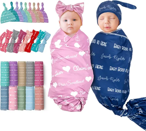 Miniatura 8 de Mantas de bebé personalizadas para niños y niñas, manta de bebé personalizada con nombre, regalos personalizados para bebés, mantas de bebé