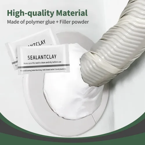 Miniatura 4 de Masilla selladora impermeable, paquete de 8 masillas de sellado blanco, arcilla de sellado de reparación de conductos impermeable, barro
