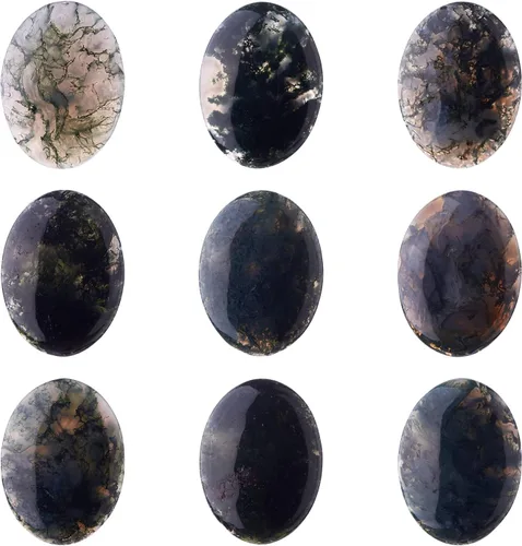 Miniatura 15 de Crafans Flat Back Gemstone Oval Cabochons Natural Stone Cabochons Healing Power Stone Chakra Crystal for Crafts DIY Jewelry Making Supplies