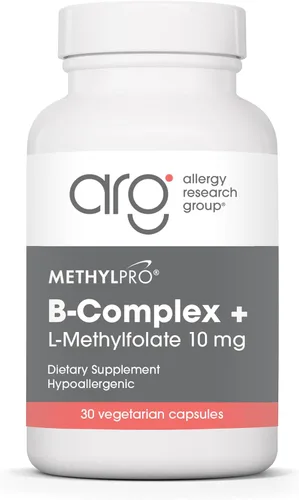 MethylPro B Complex + L-Metilfolato 10 mg - Mezcla de vitaminas metiladas biodisponibles - Apoya la energía y el estrés - Vegetariano e