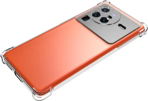 Miniatura 5 de USTIYA Funda para Vivo X80 Pro 5G Clear TPU Cuatro Esquinas Cubierta Protectora Transparente Suave Funda