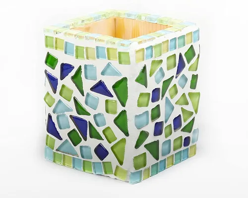 Miniatura 3 de Azulejos de mosaico de 7.05 oz, paquete de azulejos de mosaico de vidrio de cristal, suministros para decoración del hogar, manualidades, platos