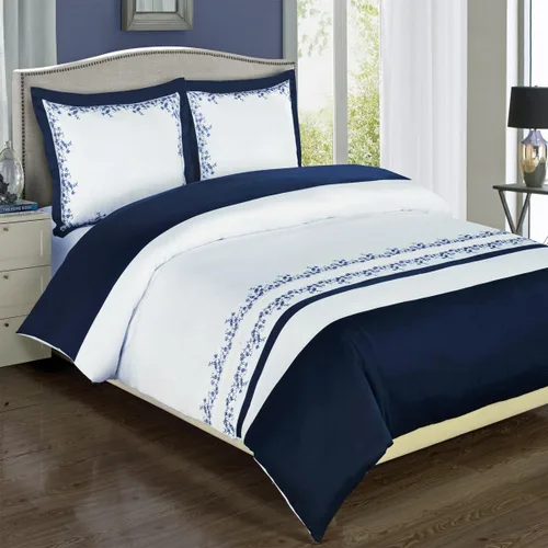 Miniatura 12 de Royal Hotel Bedding Agnes - Juego de funda de edredón floral de 3 piezas, tamaño King/Cal-King, 100% algodón, 300 hilos de algodón