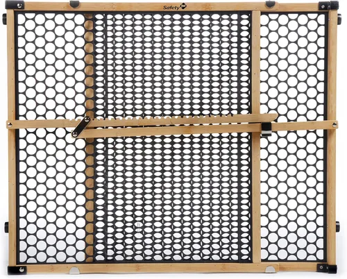 Miniatura 2 de Safety 1st Puerta de seguridad para bebés de bambú para puertas, puerta sin taladro con puerta, puertas para perros, se ajusta a 28"-42", 24