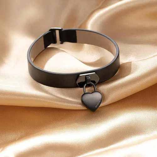 Miniatura 4 de MVMT Pulsera Heartlock de cuero para mujer