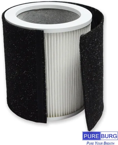 Miniatura 2 de PUREBURG H-HF450-VP - Filtro de repuesto compatible con el purificador de aire de torre cilíndrica Hunter HP450 HP450UV, H13 HEPA + 4 compuestos