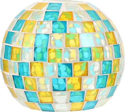 Miniatura 10 de OSALADI Pantalla pequeña de vitral colgante para lámpara de techo cubierta de luz turca lámpara colgante lámpara globo accesorios dormitorio Como se