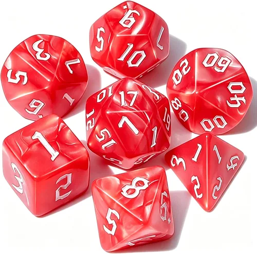 Miniatura 16 de QMAY DND Juego de Dados - 7 Piezas de Dados Poliédricos con Bolsa de Dados D&D para Mazmorras y Dragones, RPG, MTG, Juegos de Rol