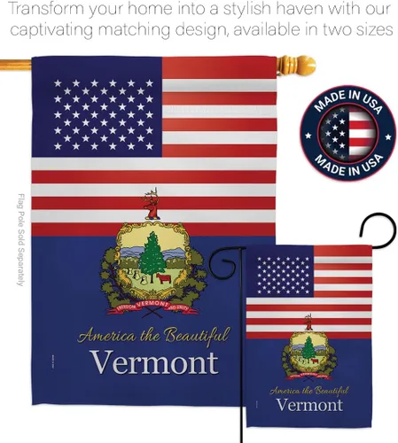 Miniatura 4 de Americana Home & Garden US Vermont House Flag Set Americana States American Territories Republic Country Particular Area Decoration Banner Small