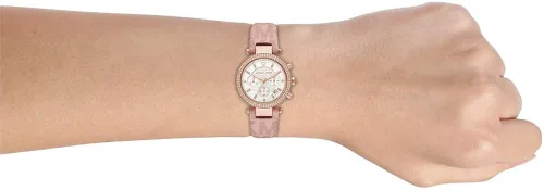 Miniatura 5 de Michael Kors , Parker - Reloj de acero inoxidable con detalles de Glitz, Reloj de cuarzo., RosaRebel Fun.