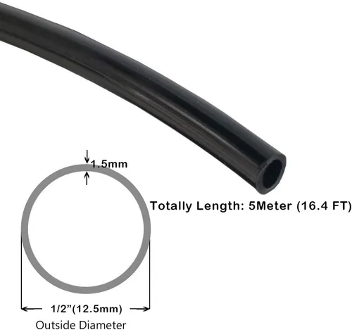 Miniatura 2 de Beduan - Tubo de nylon neumático de 1/2" de diámetro exterior SAEJ844, manguera de línea de aire de nylon para sistema de frenos de aire
