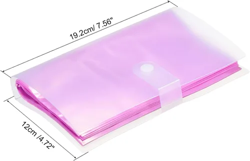 Miniatura 2 de PATIKIL Portatarjetas de visita, 1 paquete de carpeta portátil de plástico para tarjetas, libro organizador de tarjetas de nombre para mujeres