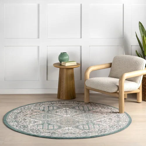 Miniatura 18 de nuLOOM Alfombra de Área Becca Tradicional con Diseño de Azulejos 2x3, Beige, Diseño Transicional Desvanecido, Resistente a las Manchas, Para