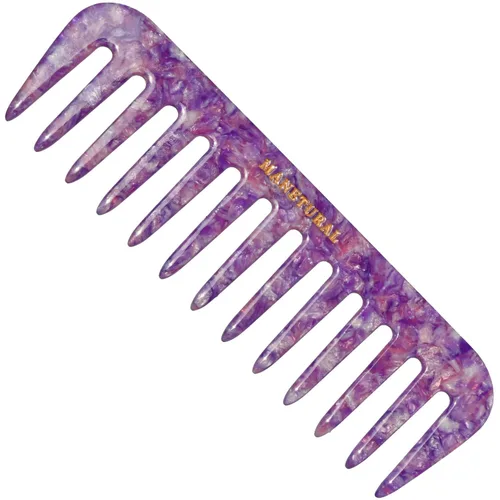 Miniatura 8 de Peine de dientes anchos S1, ligero, apto para viajes y diseño elegante para cabello sin enredos (azul rosa)