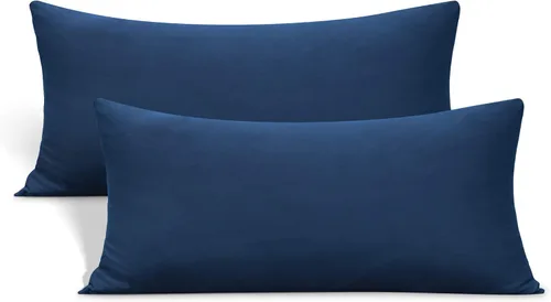 Miniatura 31 de Juego de 2 fundas de almohada pequeñas de punto Jersey Knit para viajes o niños pequeños de 12 x 16 pulgadas, 13 x 18 o 14 x 20 pulgadas, sobre