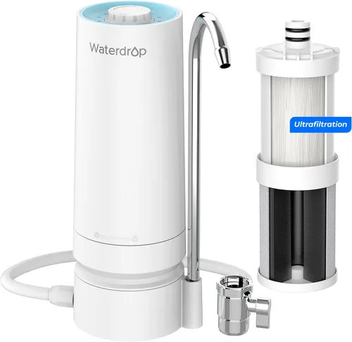 Miniatura 13 de Waterdrop Filtro de agua para grifo de fregadero, sistema de filtro de agua de encimera de 4000 galones y recordatorio de vida del filtro, reduce