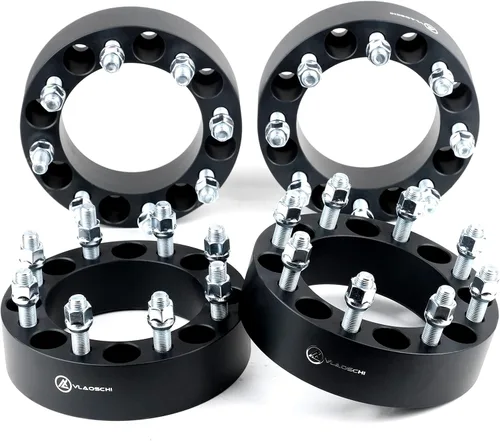 Miniatura 13 de Espaciadores de Rueda Forjados Negros 8x6.5 Pulgadas 1.5 Pulgadas con Pernos 14x1.5 Compatibles con Chevrolet GMC 8 Lug 8x165.1 para 1999-2010