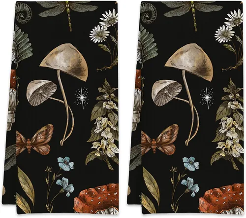 Miniatura 13 de Juego de 2 toallas de mano bohemias con diseño de margaritas y margaritas, juego de 2 toallas de baño absorbentes florales para cocina, cocina