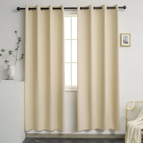 Miniatura 83 de YGO - Cortinas verdes de 183 cm de ancho por 213 cm de largo para dormitorio - Cortinas opacas con ojales en la parte superior, extra anchas