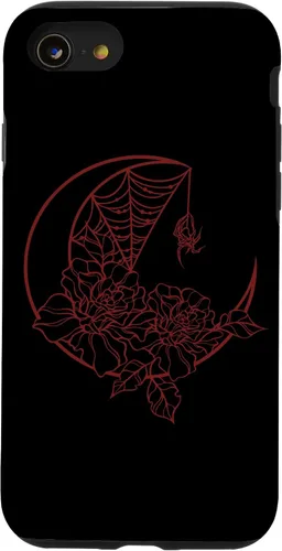Miniatura 17 de Goth Y2K Alt Fairy Grunge Emo Flower Rose Web Spider Moon Case for iPhone 17