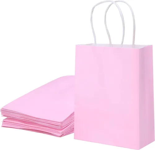 Miniatura 14 de SUNCOLOR 25 bolsas pequeñas de regalo negras con asas, mini bolsas de regalo de 6 pulgadas para recuerdos de fiesta, golosinas y recuerdos de boda