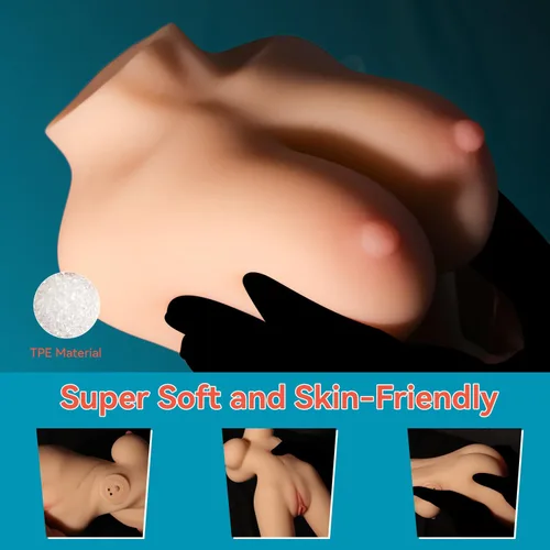 Miniatura 4 de Muñeca sexual vibratoria realista de 3.5 libras, juguete sexual masculino para hombres con 5 modos de vibración, juguetes para adultos para hombres