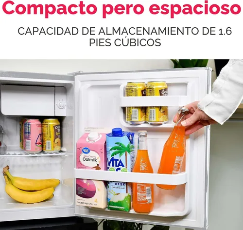 Miniatura 2 de FRIGIDAIRE Mini refrigerador retro negro de 1.6 pies cúbicos con control de termostato ajustable de ahorro de energía, abrebotellas de montaje