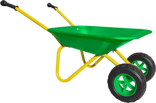 Miniatura 19 de 3T GROUP Juego de carretilla para niños, carretilla de metal para niños, barril de rueda para todas las estaciones, arena y suciedad, pala de nieve