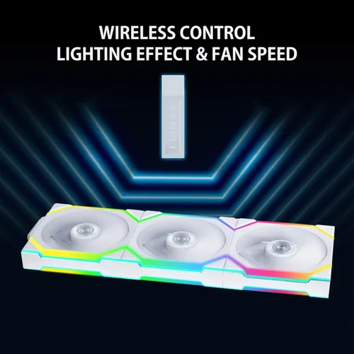 Miniatura 4 de Lian Li UNI Fan SL Inalámbrico (Pala Invertida) 120mm Ventilador ARGB - Paquete Triple - Señal Inalámbrica de 2.4 GHz para Control de RGB