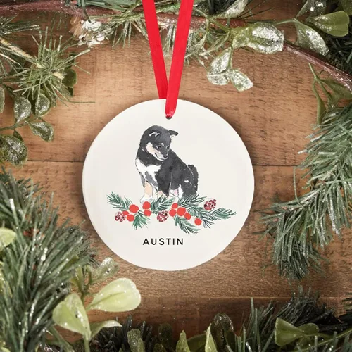 Miniatura 25 de Adorno personalizado para perro, adorno de Navidad personalizado Golden Retriever, regalos personalizados para amantes de las mascotas, regalos