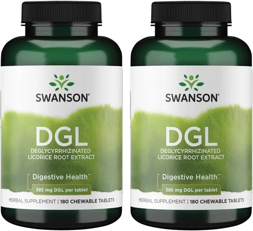 Swanson Dgl (regaliz) 385 miligramos 180 Chwbls (paquete de 2)