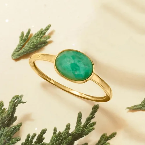 Miniatura 4 de Ross-Simons Anillo esmeralda de 1.00 quilates en oro amarillo de 14 quilates