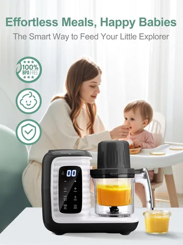 Miniatura 5 de MOMYEASY Procesador de Alimentos para Bebés, Procesador Multifunción Picador Triturador, Vaporizador de Alimentos para Bebés y Licuadora de Puré