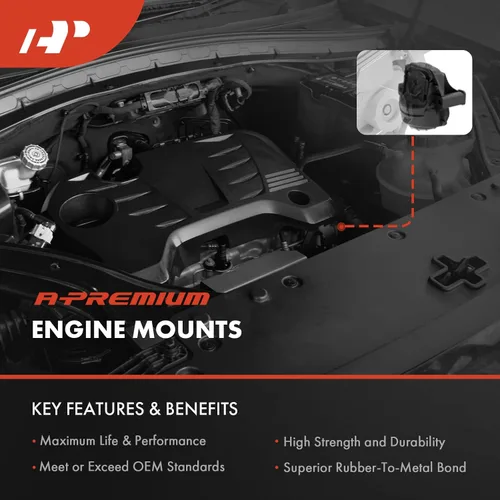Miniatura 3 de A-Premium Kit de montaje de motor de 3 piezas compatible con Kia Forte 2010-2013, Forte Koup 2010-2013, Forte5 2012-2013, transmisión manual