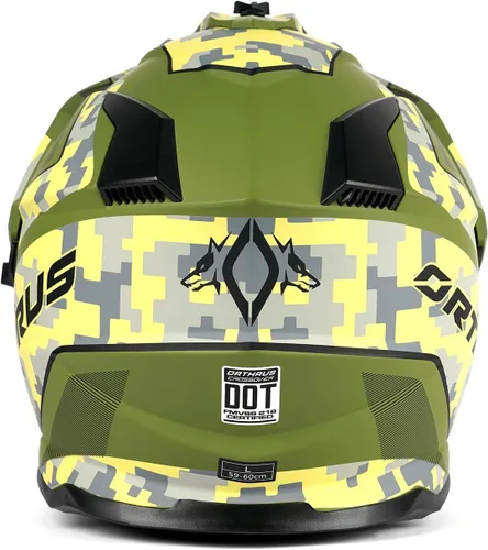 Miniatura 5 de Casco para niños y jóvenes de motocicleta Orthrus, certificado DOT, casco integral para bicicleta de tierra para ATV todoterreno, motocicleta BMX